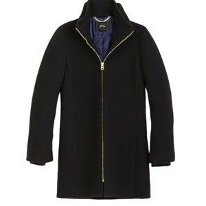 J. Crew Petite Lodge Coat Italian Stadium Cloth Wool Black 4 K0897